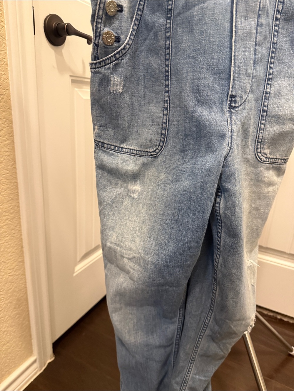 Madewell Denim Women's Distressed Overalls - Picture 8 of 9